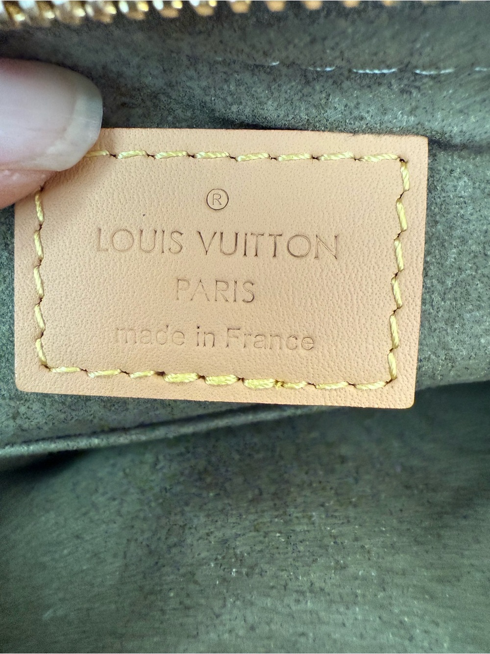 LV Olive green denim shoulder bag - Picture 6 of 12